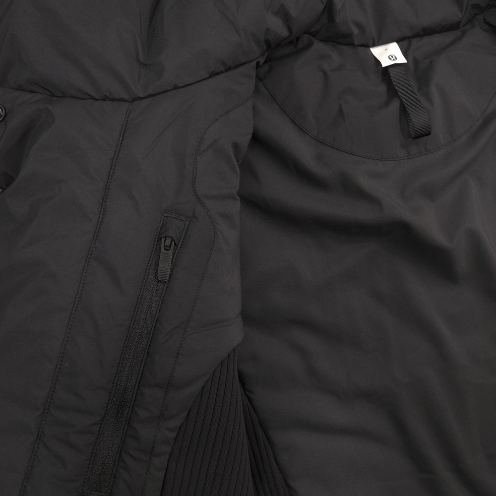 Lululemon Sleek City Jacket Womens 4 Black Cropped Windproof Water Repellent - Picture 6 of 13